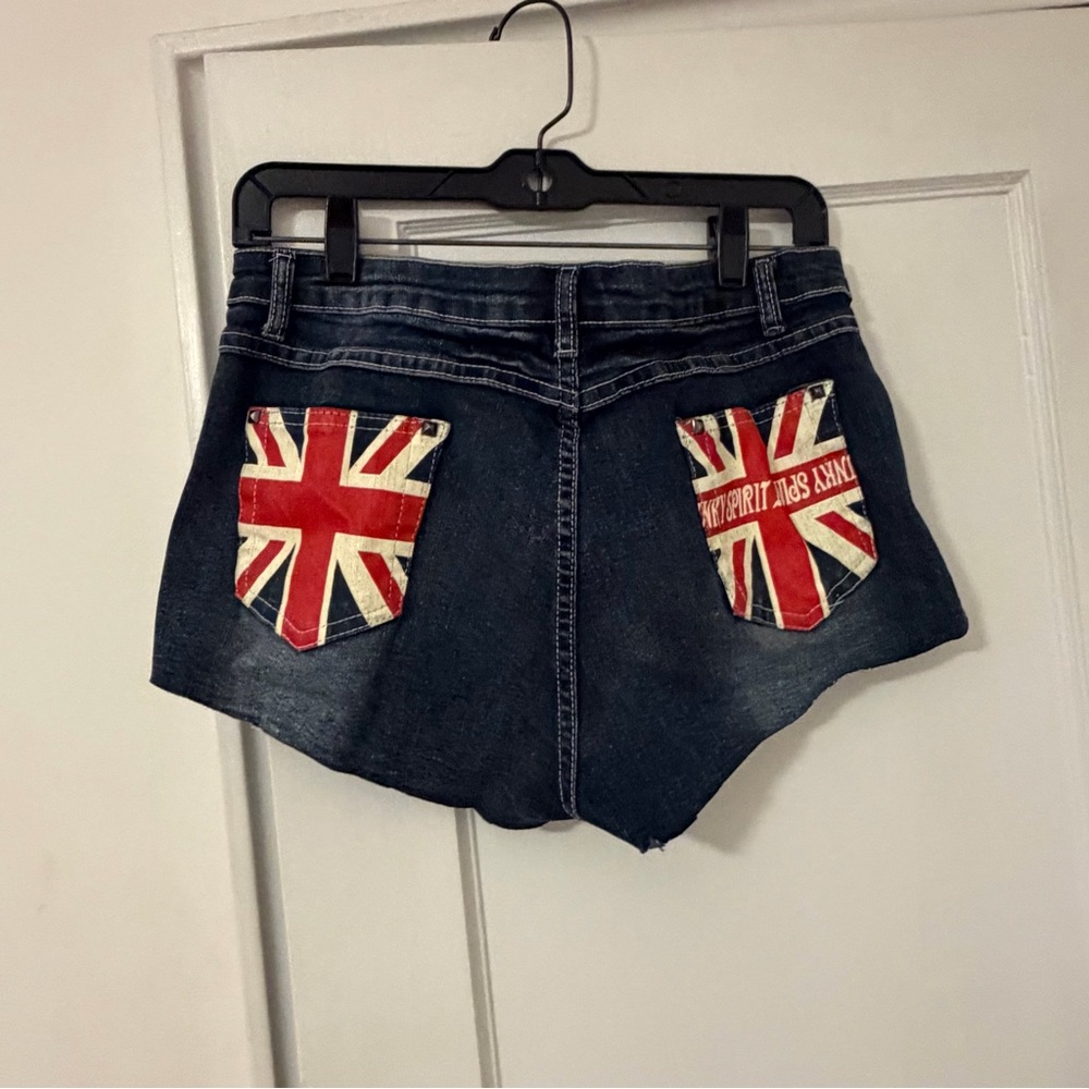 NWT - Navy Blue Denim Union Jack Shorts - XL